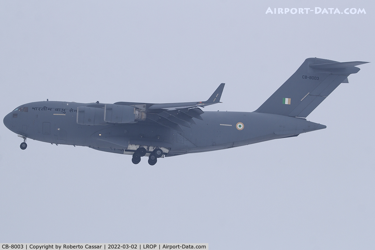 CB-8003, 2013 Boeing C-17A Globemaster III C/N F-259, Bucharest Airport - Evacuation Flights - Operation Ganga - Ukraine-Russia Invasion