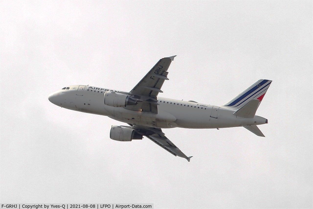 F-GRHJ, 2000 Airbus A319-111 C/N 1176, Airbus A319-111, Climbing from rwy 24,Paris Orly airport (LFPO-ORY)