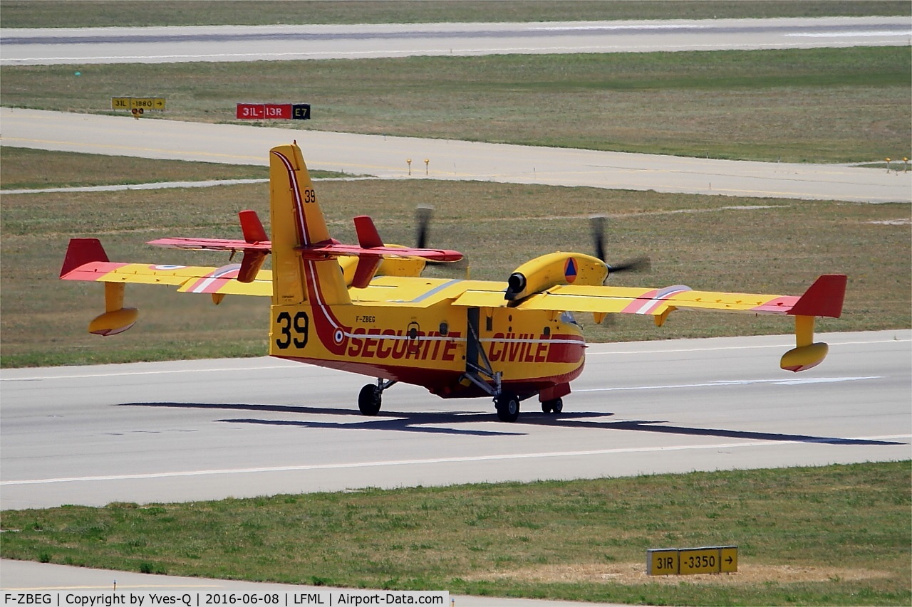 F-ZBEG, Canadair CL-215-6B11 CL-415 C/N 2015, Canadair CL-415, Ready to take off Rwy 31R, Marseille-Provence Airport (LFML-MRS)