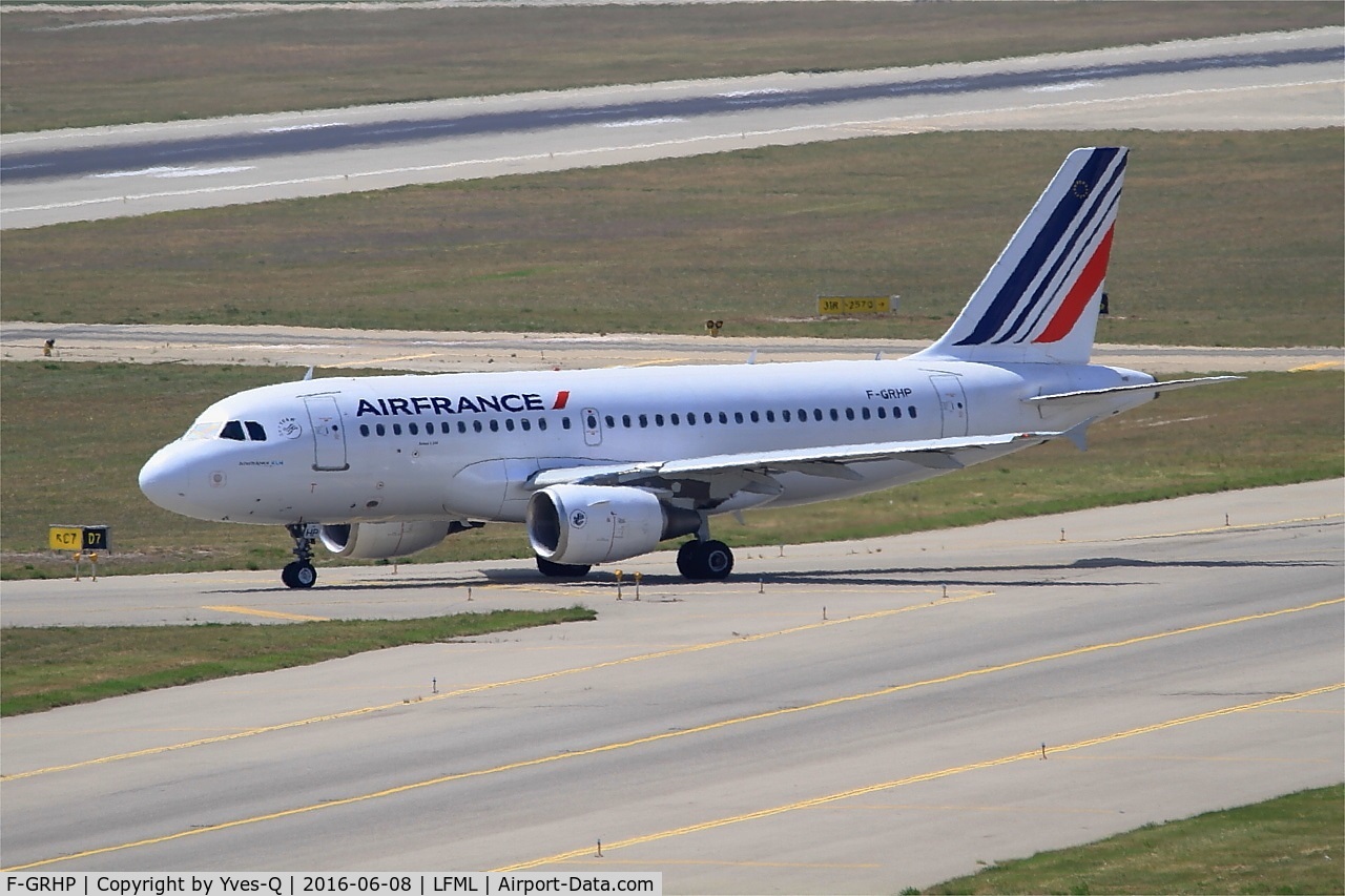 F-GRHP, 2000 Airbus A319-111 C/N 1344, Airbus A319-111, Taxiing to rwy 31R, Marseille-Provence Airport (LFML-MRS)