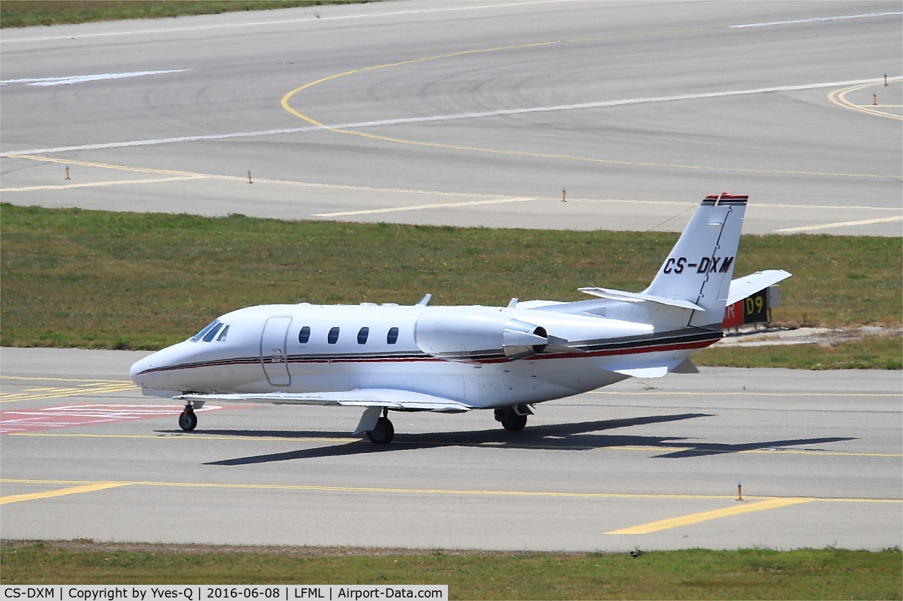 CS-DXM, 2007 Cessna 560 Citation XLS C/N 560-5683, Cessna 560  Taxiing to rwy 31R, Marseille-Provence Airport (LFML-MRS)