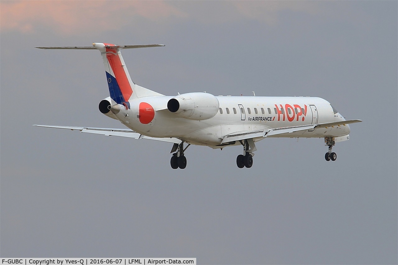 F-GUBC, 2002 Embraer ERJ-145LR (EMB-145LR) C/N 145556, Embraer ERJ-145LR, On final rwy 31R, Marseille-Provence Airport (LFML-MRS)