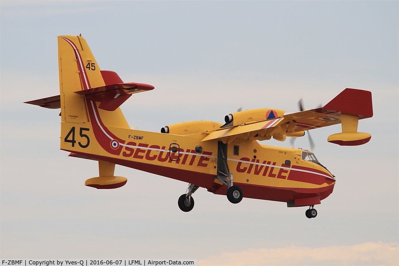 F-ZBMF, Canadair CL-215-6B11 CL-415 C/N 2045, Canadair CL-415, On final rwy 31R, Marseille-Provence Airport (LFML-MRS)