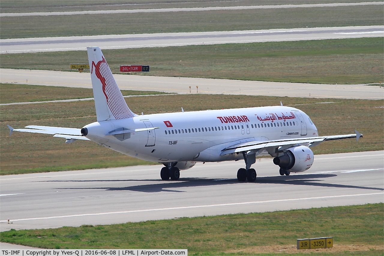 TS-IMF, 1992 Airbus A320-211 C/N 0370, Airbus A320-211, Take off run rwy 31R, Marseille-Provence Airport (LFML-MRS)