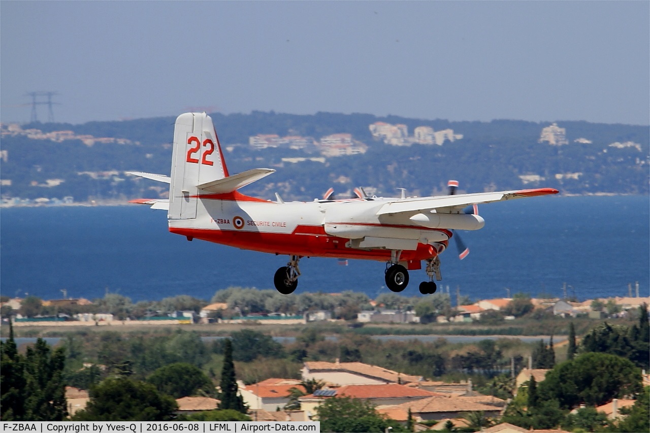 F-ZBAA, Grumman TS-2A/Conair Turbo Firecat C/N 456, Conair Turbo Firecat, On final Rwy 31R, Marseille-Provence Airport (LFML-MRS)