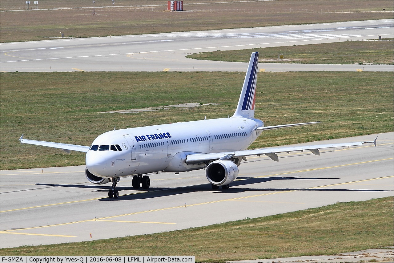 F-GMZA, 1994 Airbus A321-111 C/N 498, Airbus A321-111,Taxiing to holding point Rwy 31R, Marseille-Provence Airport (LFML-MRS)