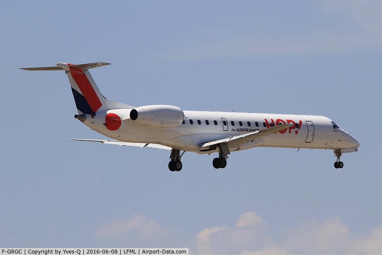 F-GRGC, 1997 Embraer EMB-145EU (ERJ-145EU) C/N 145012, Embraer EMB-145EU, On final Rwy 32R, Marseille-Provence Airport (LFML-MRS)