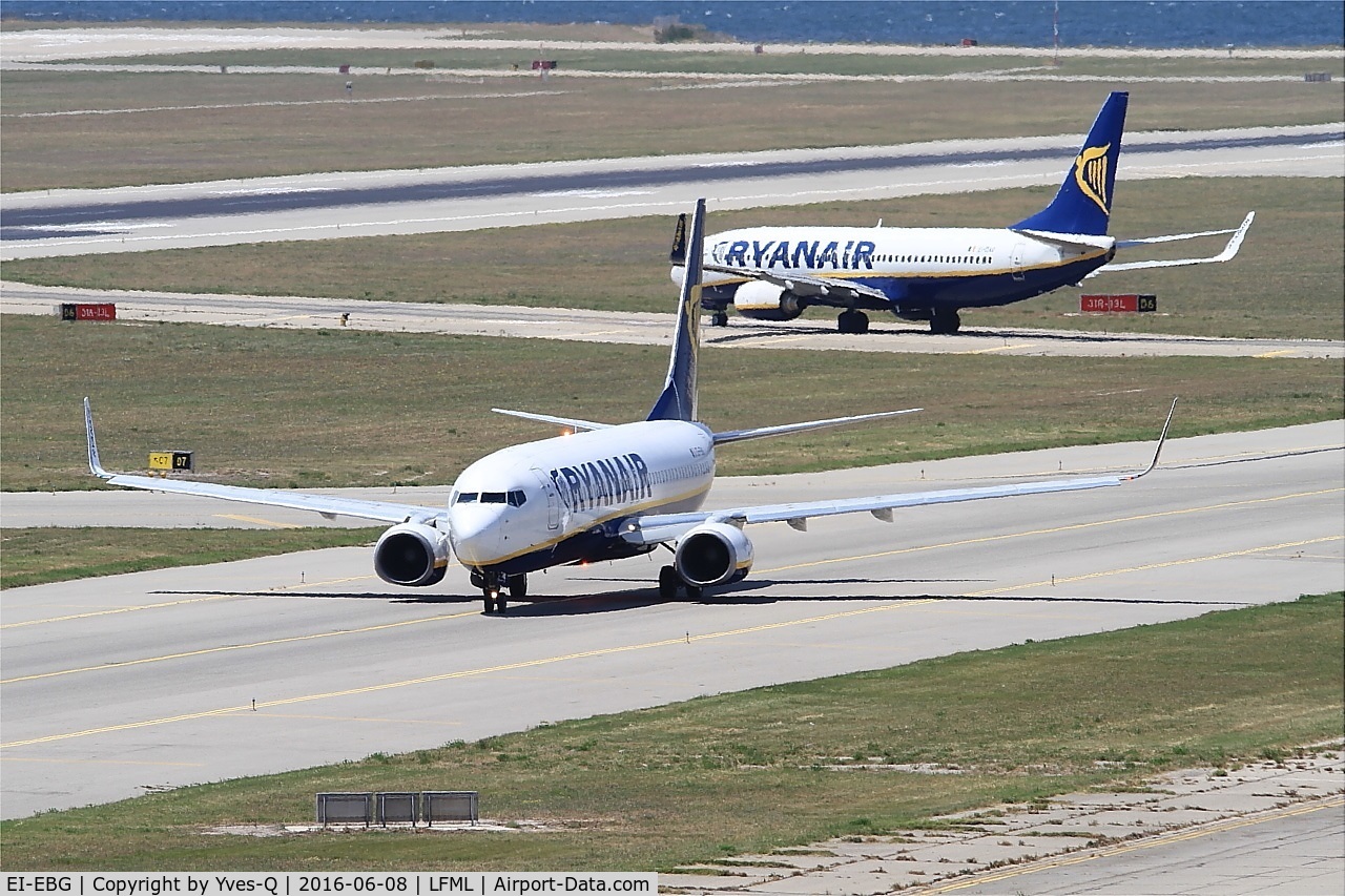 EI-EBG, 2009 Boeing 737-8AS C/N 37525, Boeing 737-8AS, Taxiing to holding point Rwy 31R, Marseille-Provence Airport (LFML-MRS)