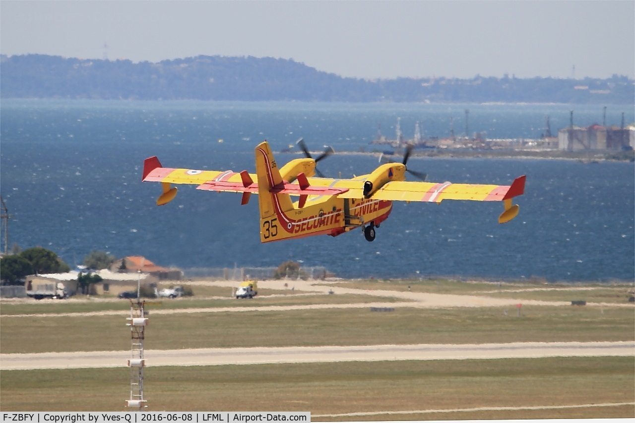 F-ZBFY, Canadair CL-215-6B11 CL-415 C/N 2010, Canadair CL-415, take off rwy31R, Marseille-Provence Airport (LFML-MRS)