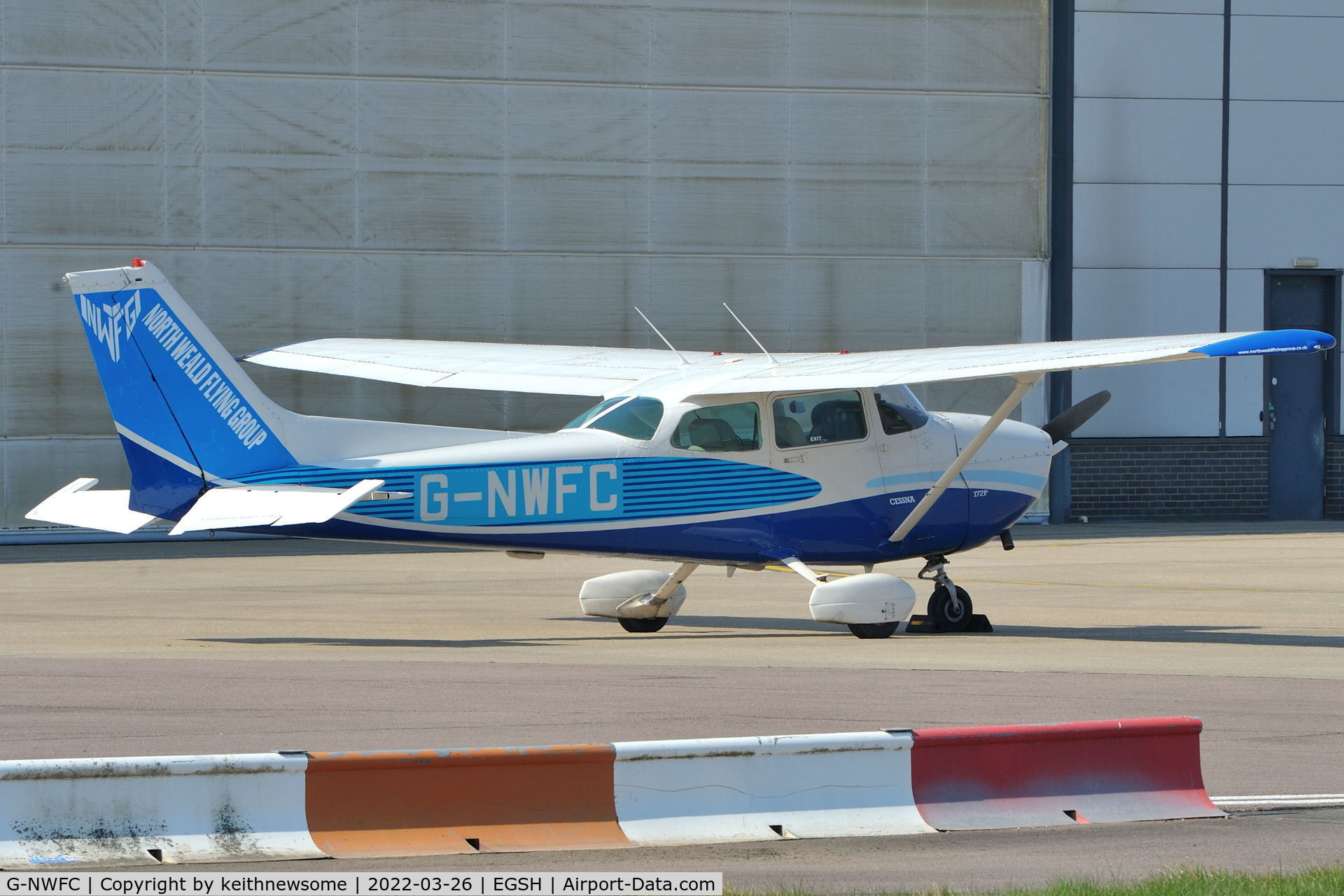 G-NWFC, 1985 Cessna 172P C/N 172-76305, Parked at Norwich.
