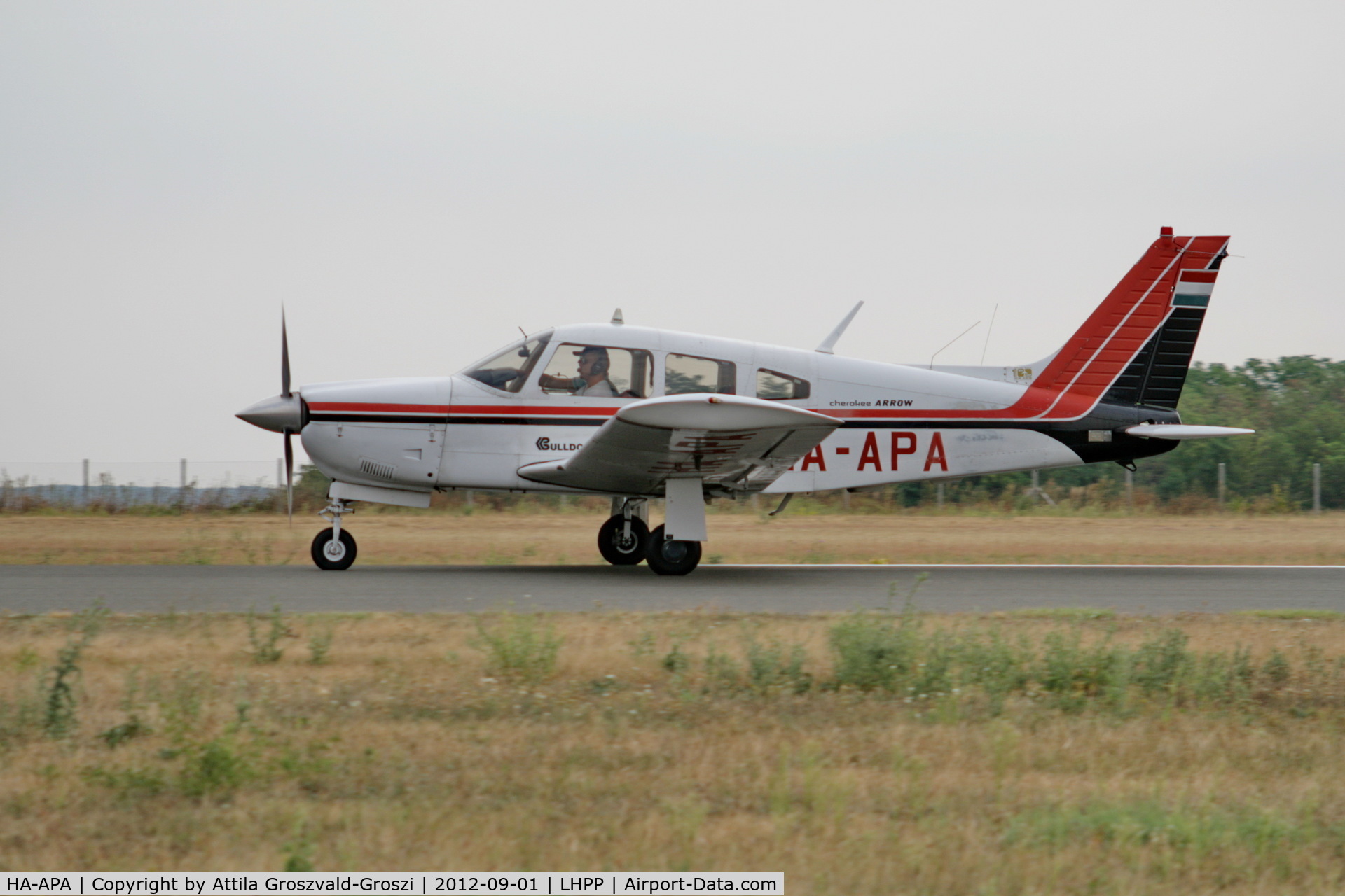 HA-APA, 1975 Piper PA-28R-200 Cherokee Arrow II C/N 28R-7535328, LHPP - Pécs-Pogány Airport, Hungary