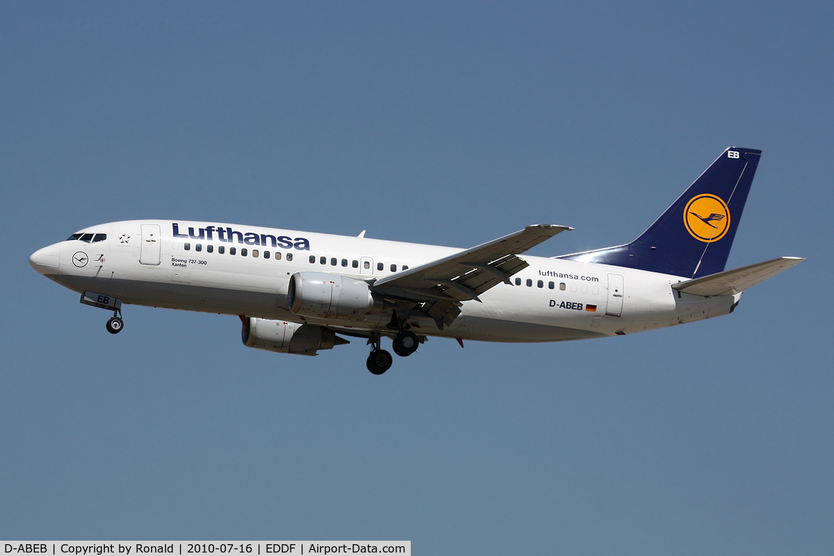 D-ABEB, 1991 Boeing 737-330 C/N 25148, at fra