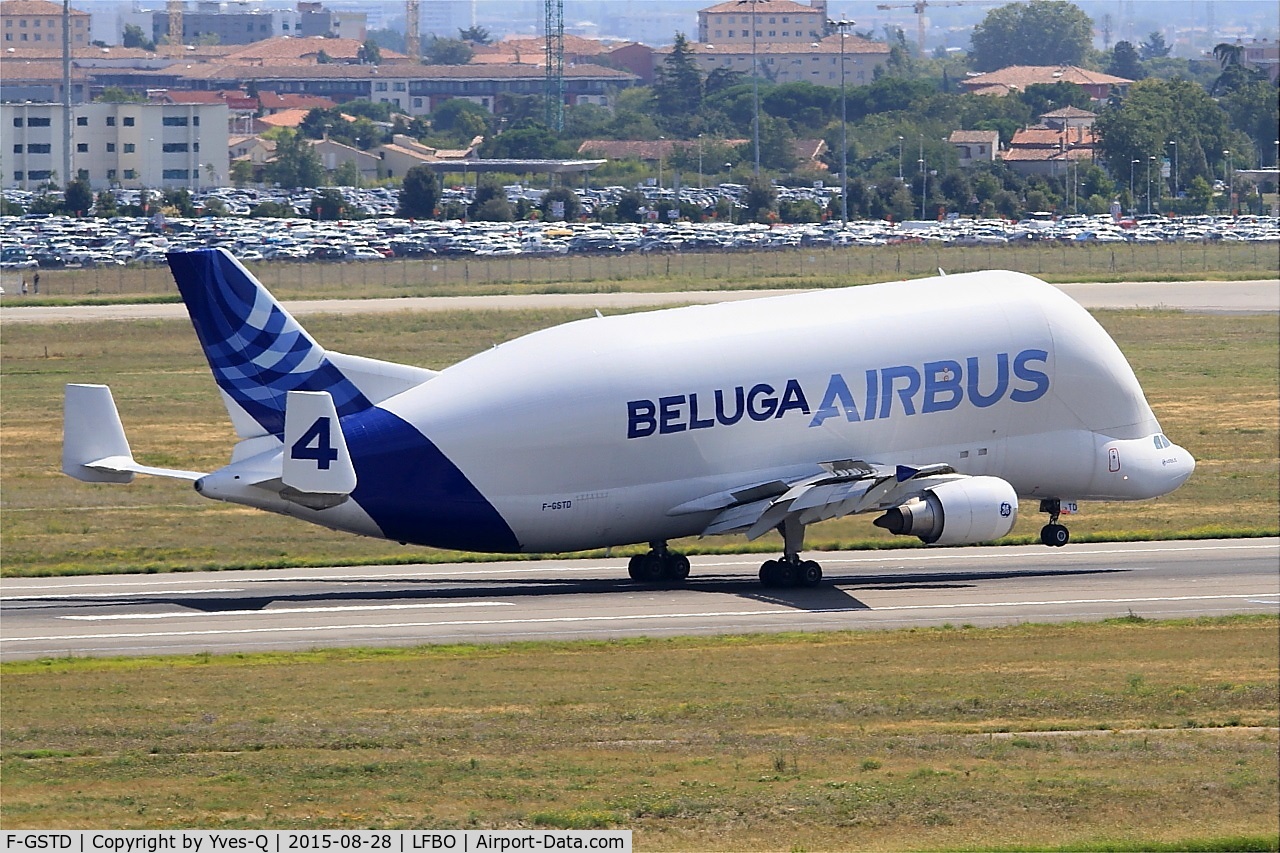 F-GSTD, 1998 Airbus A300B4-608ST Beluga C/N 776, Airbus A300B4-608ST Beluga, Landing Rwy 14R, Toulouse Blagnac Airport (LFBO-TLS)