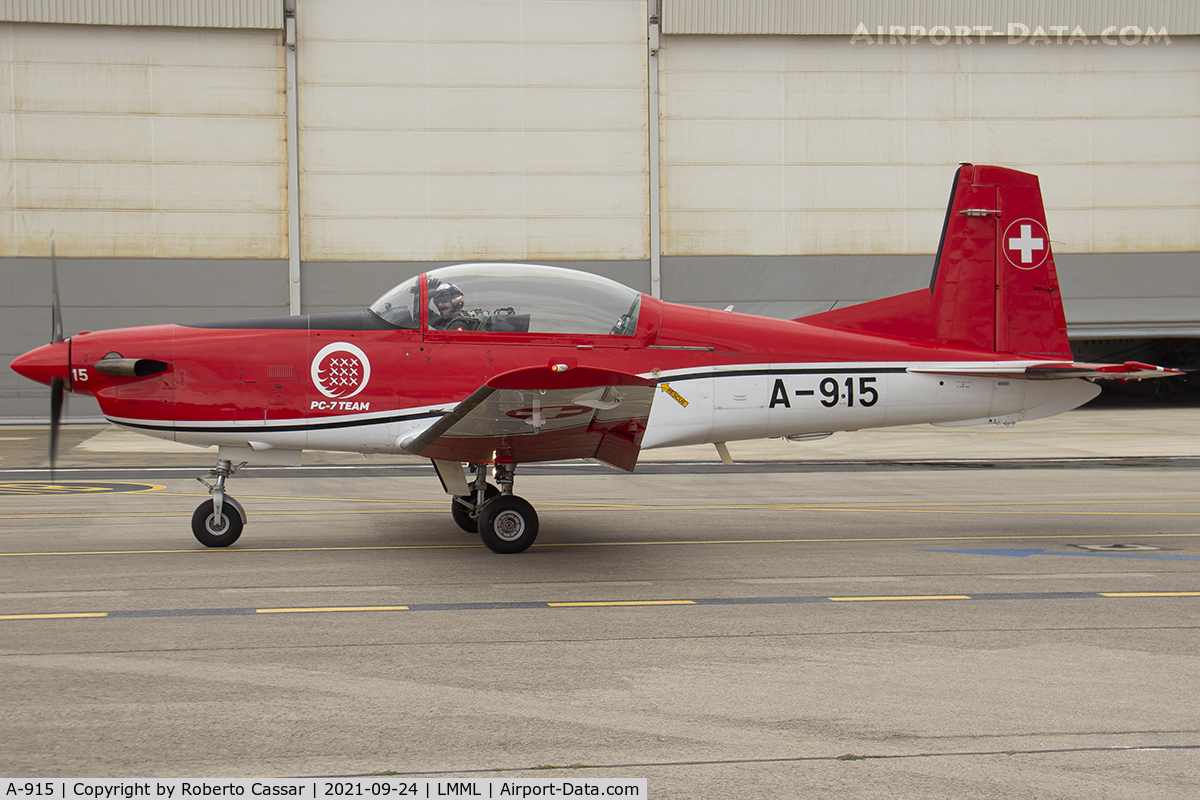 A-915, 1983 Pilatus PC-7 Turbo Trainer C/N 323, Malta International Airshow 2021