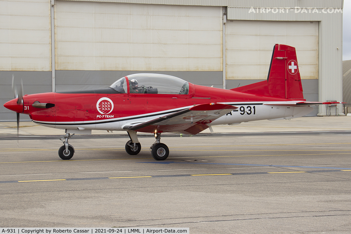 A-931, 1983 Pilatus PC-7 Turbo Trainer C/N 339, Malta International Airshow 2021