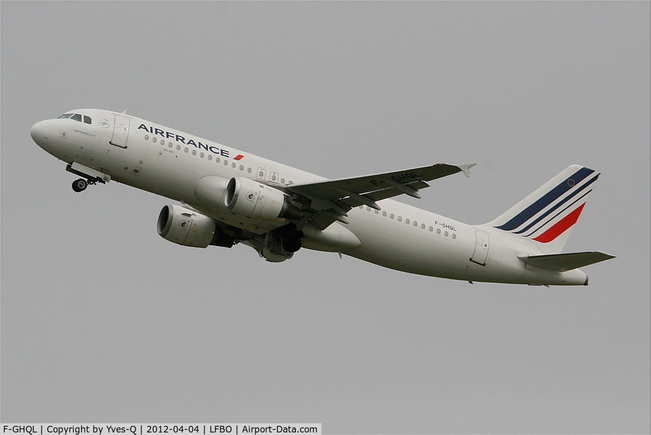 F-GHQL, 1991 Airbus A320-211 C/N 0239, Airbus A320-211, Take off rwy 32L, Toulouse-Blagnac Airport (LFBO-TLS)