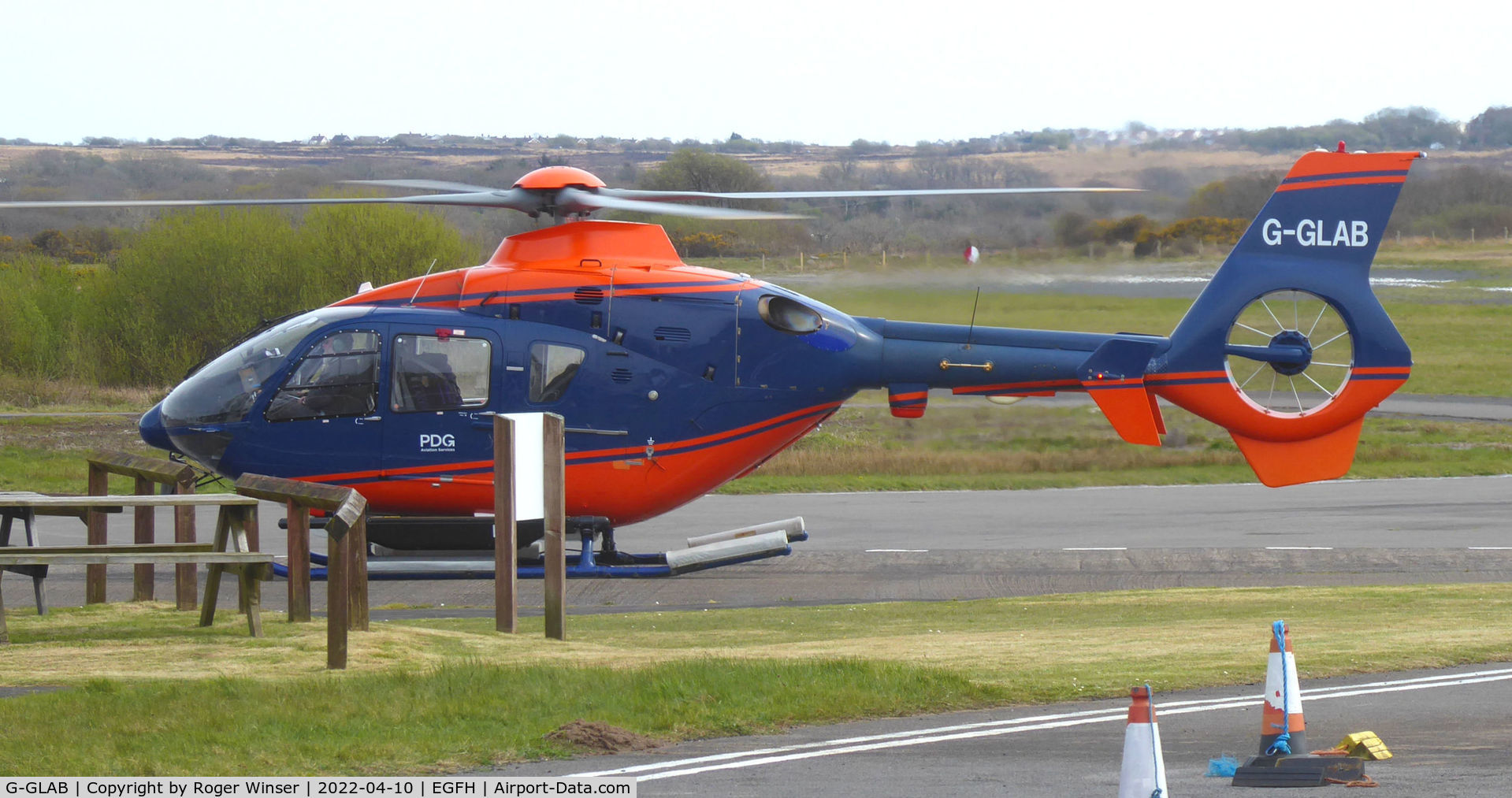 G-GLAB, 2008 Eurocopter EC-135T-2+ C/N 0712, Visiting helicopter operated by PDG Helicopters.