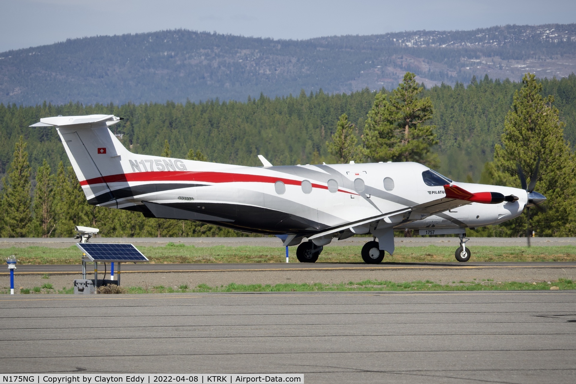 N175NG, 2017 Pilatus PC-12/47E C/N 1757, Truckee Tahoe Airport in California 2022.