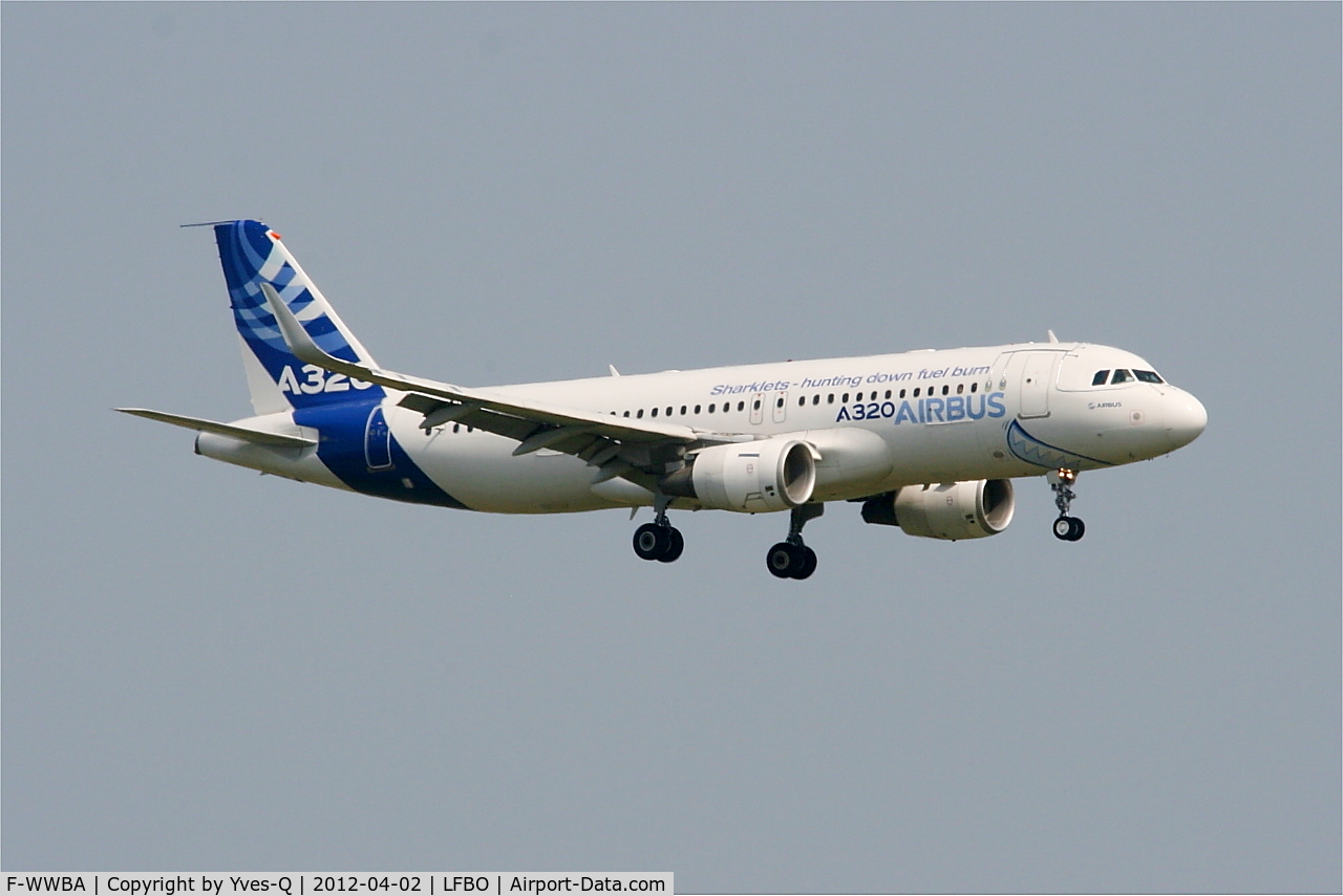 F-WWBA, 1987 Airbus A320-111 C/N 001, Airbus A320-111, On final rwy 14L, Toulouse Blagnac Airport (LFBO-TLS)