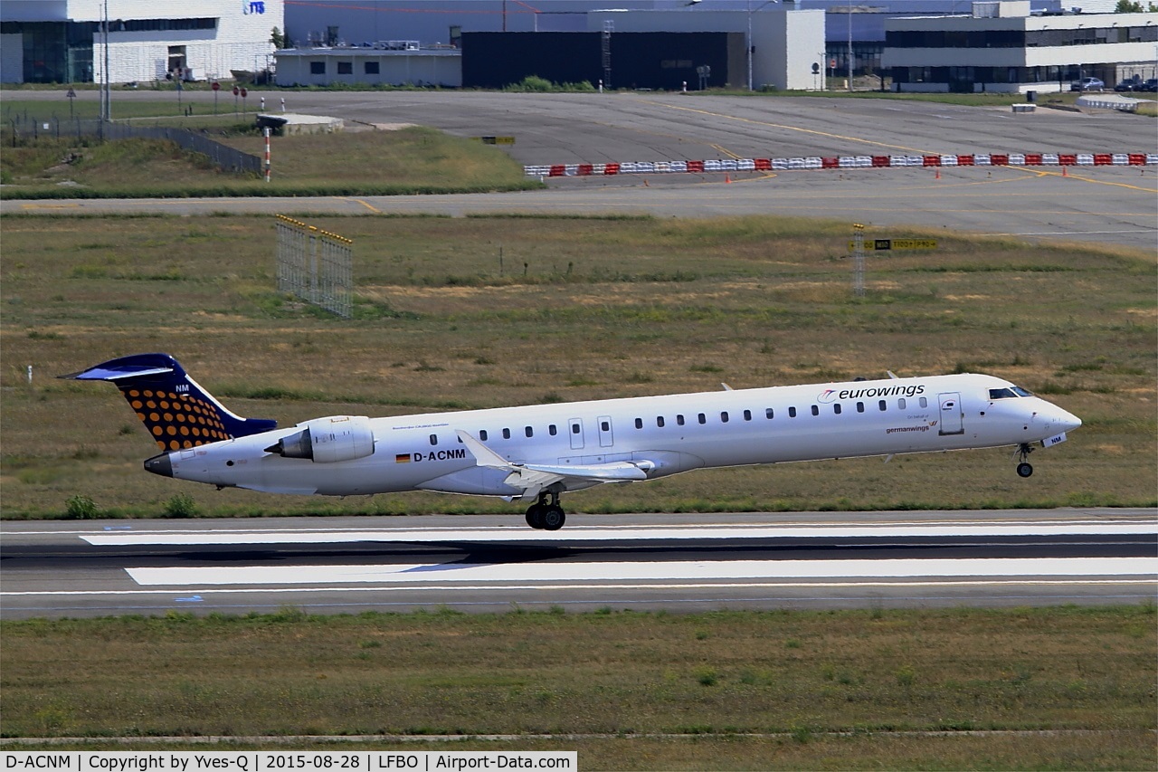 D-ACNM, 2010 Bombardier CRJ-900LR (CL-600-2D24) C/N 15253, Bombardier CRJ-900LR, Landing rwy 14R, Toulouse-Blagnac Airport (LFBO-TLS)
