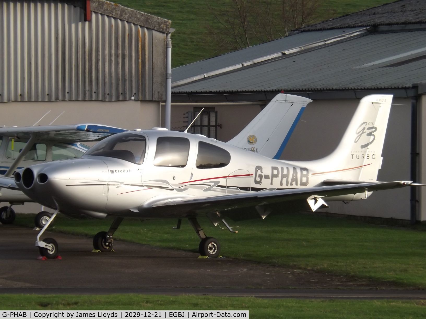 G-PHAB, 2007 Cirrus SR22 G3 Turbo C/N 2710, At Gloucestershire Airport.