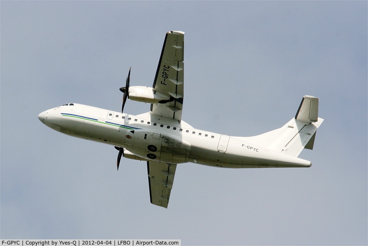 F-GPYC, 1996 ATR 42-500 C/N 484, ATR 42-500, Climbing from rwy 32L, Toulouse-Blagnac Airport (LFBO-TLS)