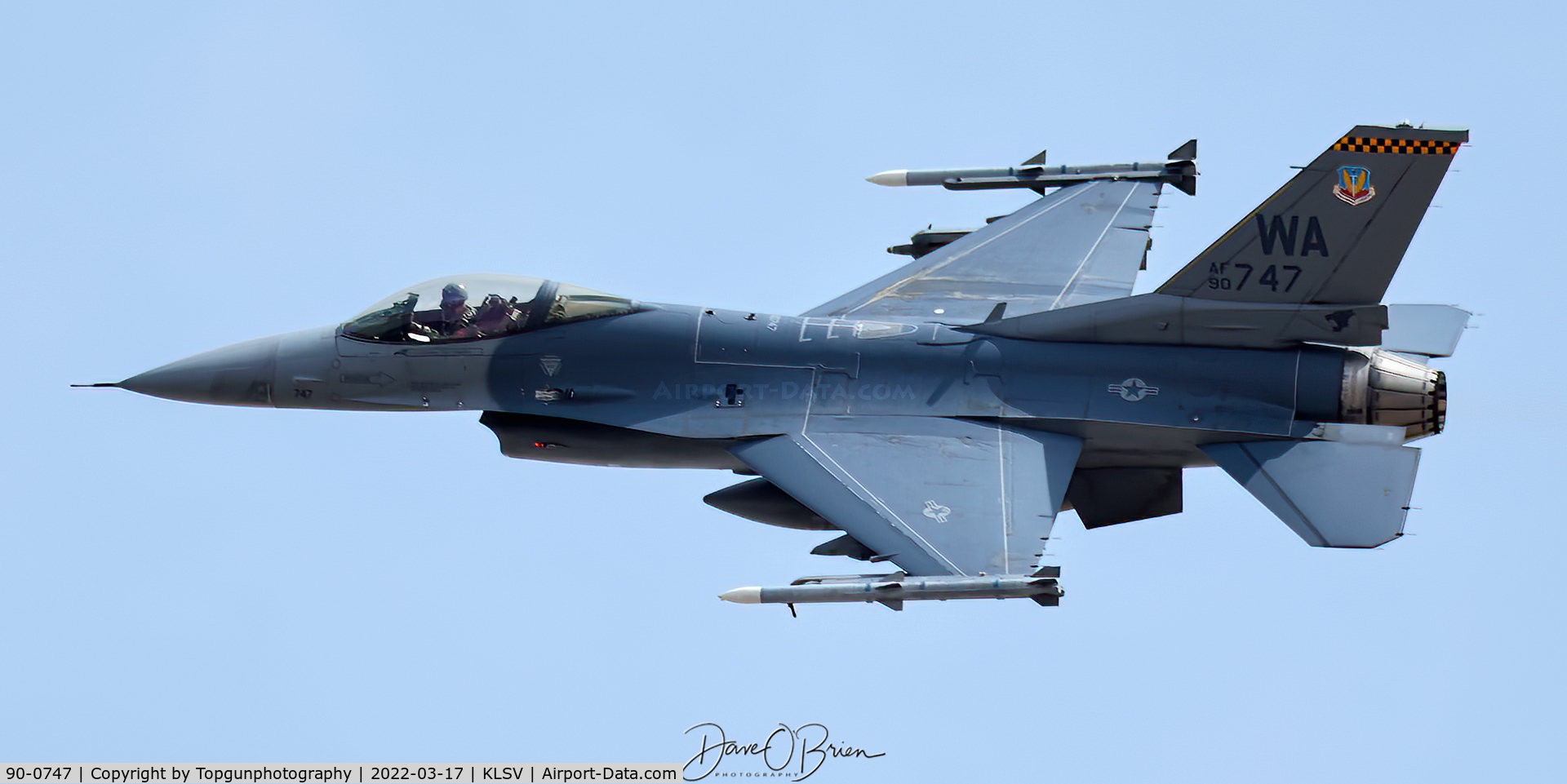 90-0747, General Dynamics F-16C Fighting Falcon C/N 1C-355, MIG21 on the flex