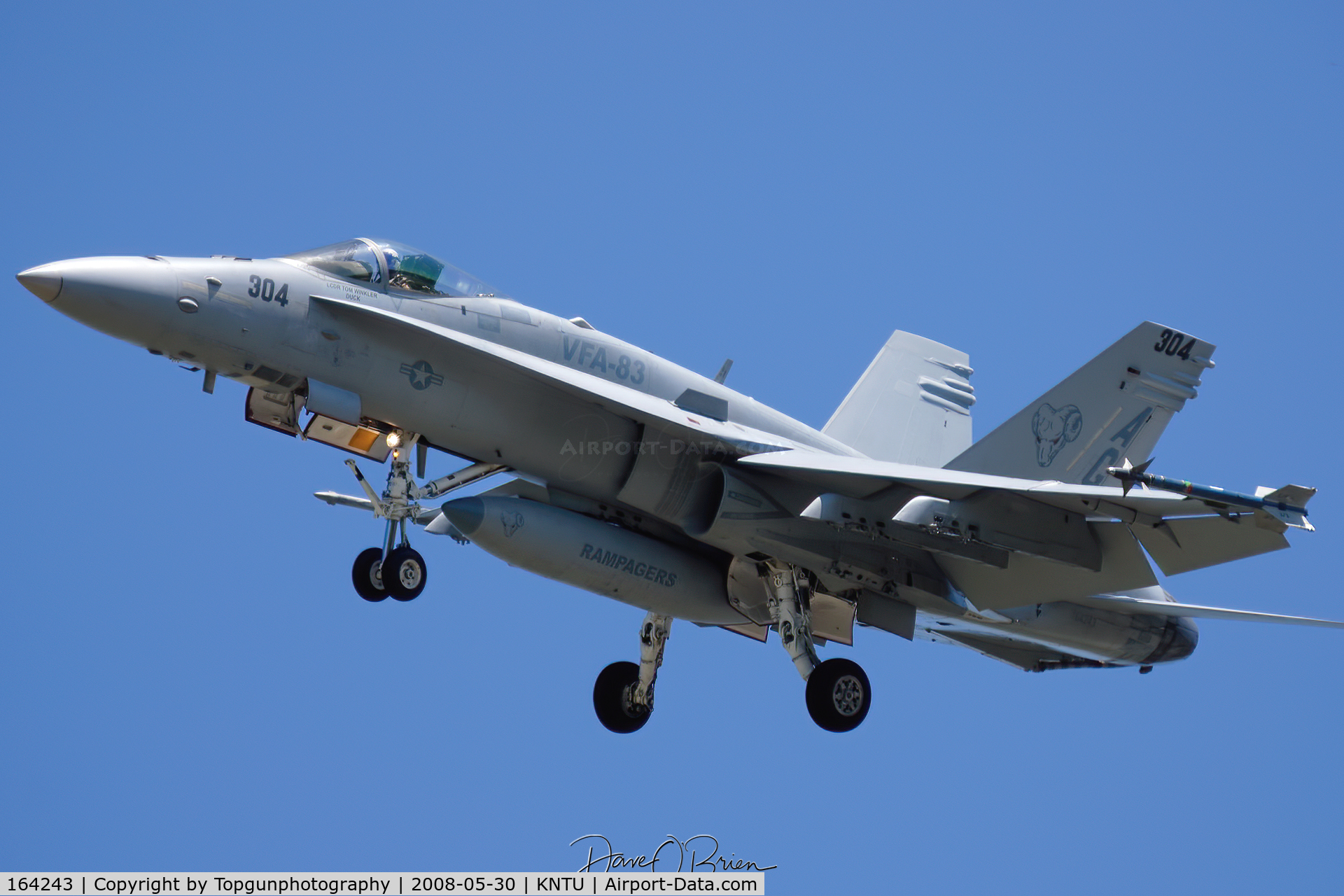 164243, McDonnell Douglas F/A-18C Hornet C/N 1006/C227, VFA-83 Rampagers