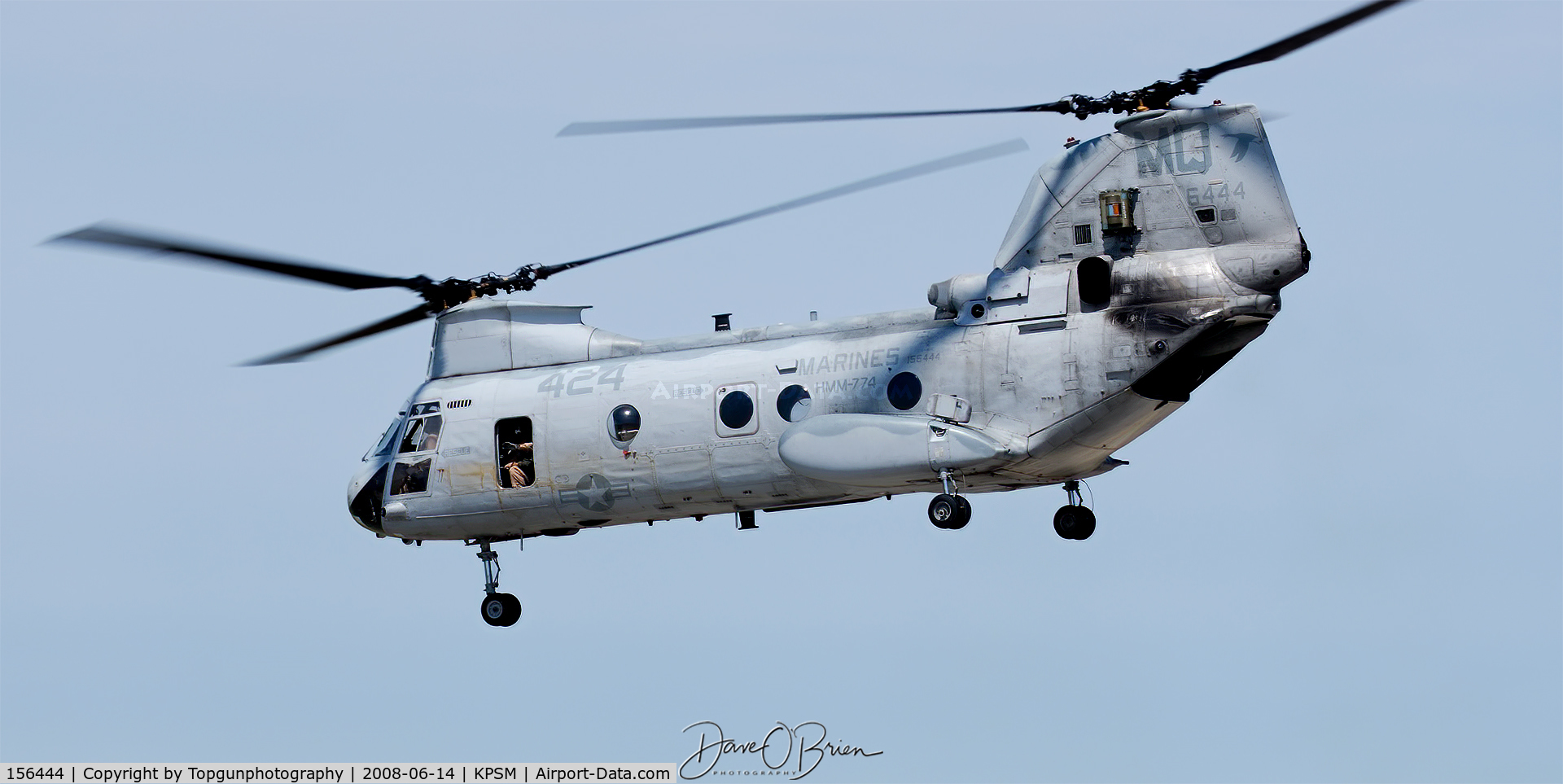 156444, Boeing Vertol CH-46E Sea Knight C/N 2514, Heading back to MCAS Norfolk