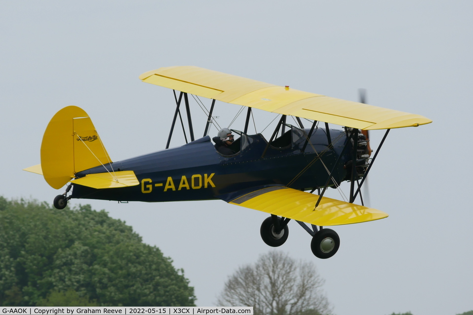 G-AAOK, 1929 Curtiss-Wright Travel Air 12Q C/N 2026, On approach to Northrepps.