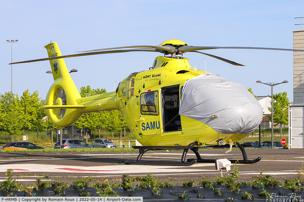 F-HRMB, 2021 Airbus Helicopters H-135 T3H C/N 2156, Parked at CH Nevers
