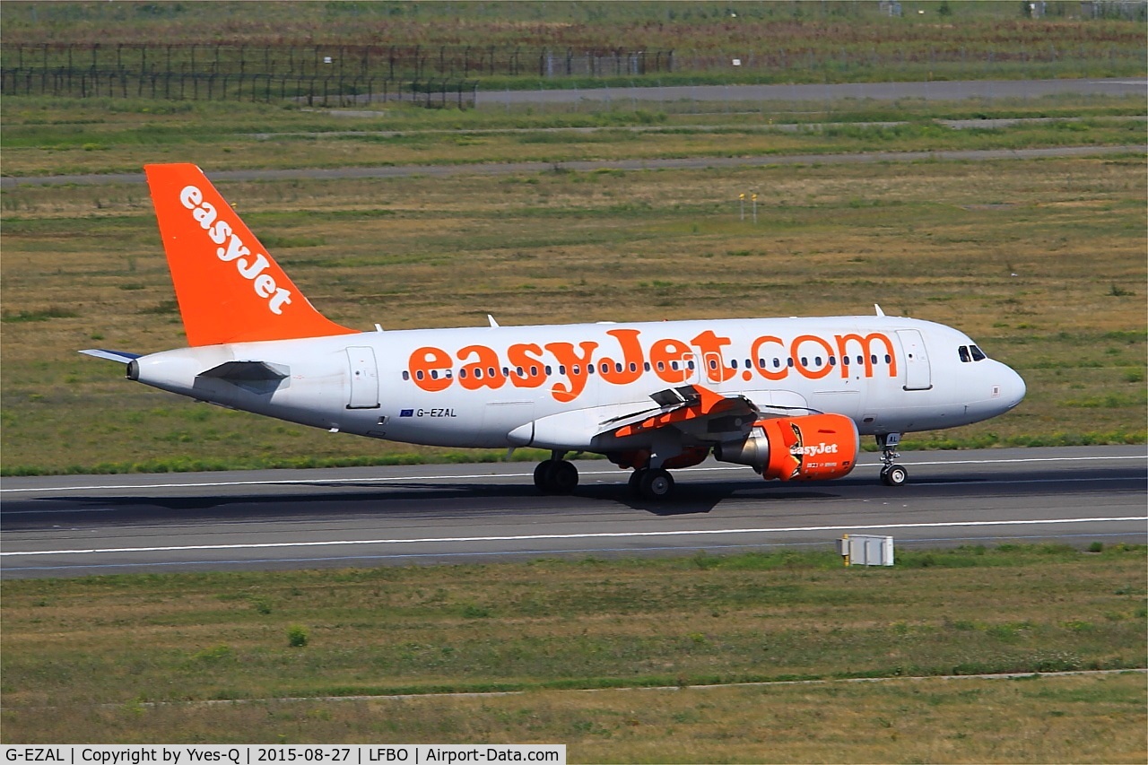 G-EZAL, 2006 Airbus A319-111 C/N 2754, Airbus A319-111, Landing rwy 14R, Toulouse-Blagnac airport (LFBO-TLS)