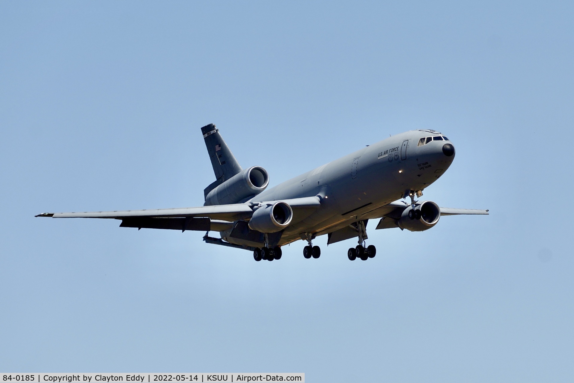 84-0185, 1984 McDonnell Douglas KC-10A Extender C/N 48224, Travis AFB airport 2022.