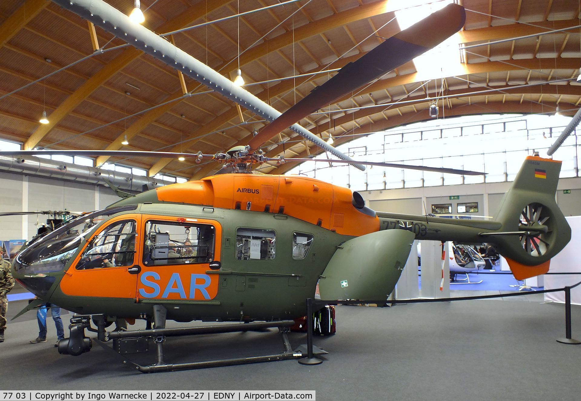 77 03, 2022 Airbus Helicopters H-145M C/N 20308, Airbus Helicopters H145M of Heeresflieger (German army aviation) at the AERO 2022, Friedrichshafen