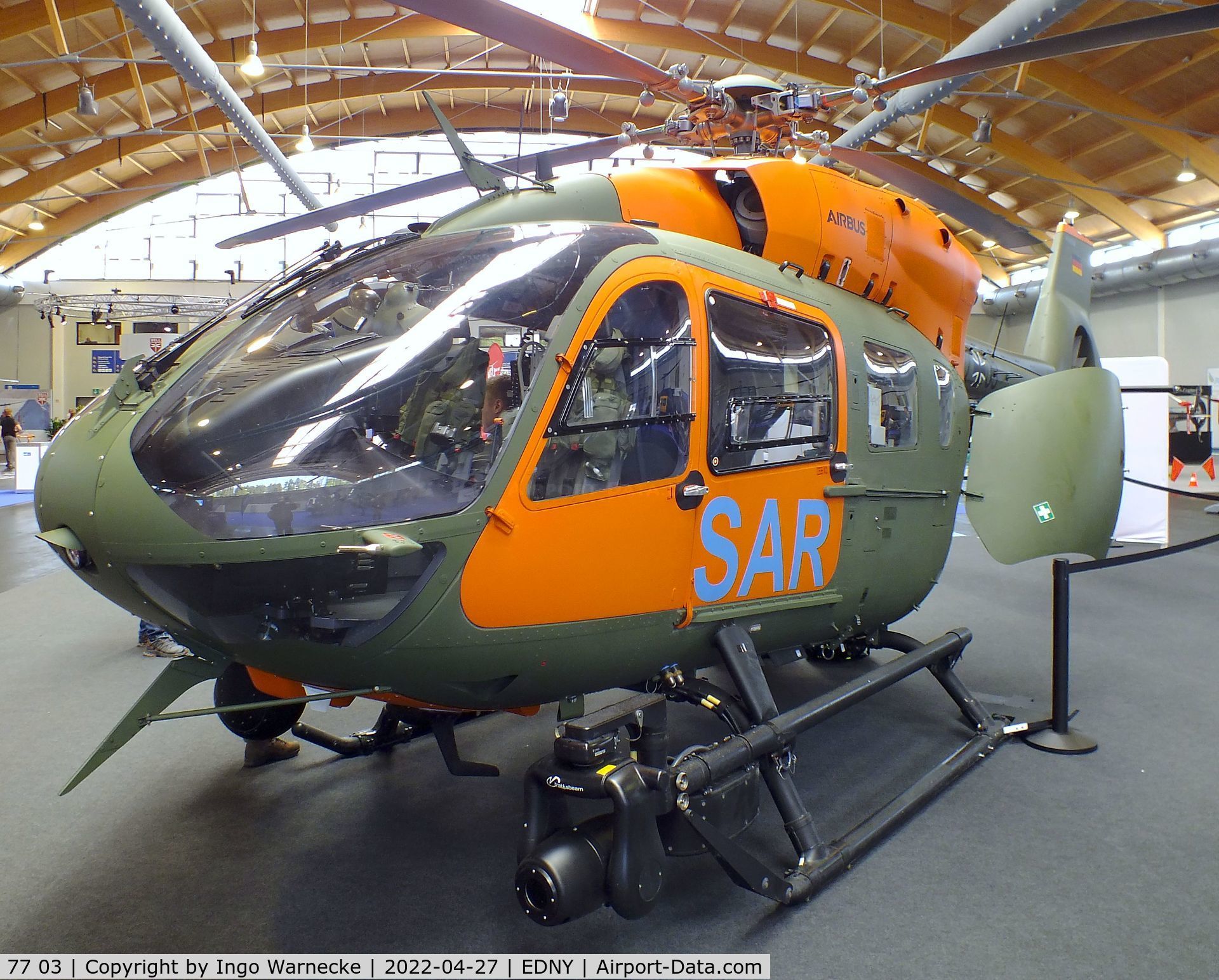 77 03, 2022 Airbus Helicopters H-145M C/N 20308, Airbus Helicopters H145M of Heeresflieger (German army aviation) at the AERO 2022, Friedrichshafen