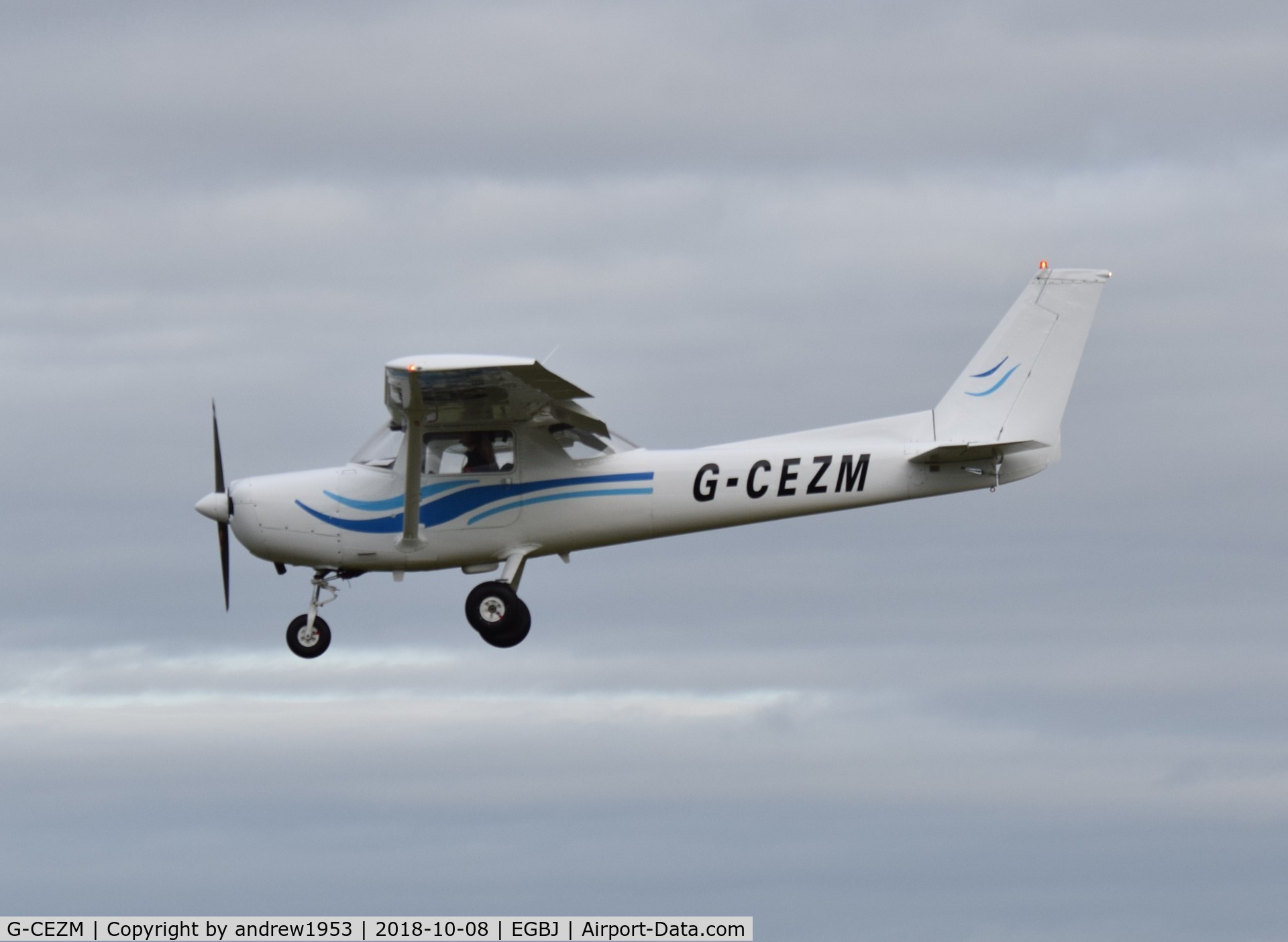 G-CEZM, 1981 Cessna 152 C/N 15285179, G-CEZM at Gloucestershire Airport.