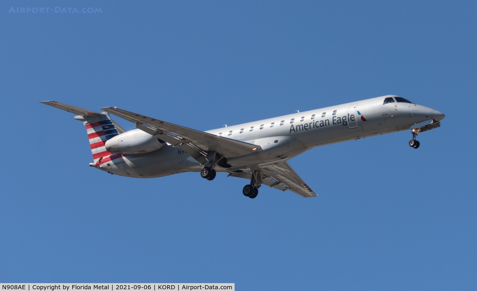N908AE, 2005 Embraer ERJ-145LR (EMB-145LR) C/N 14500897, ORD 2021