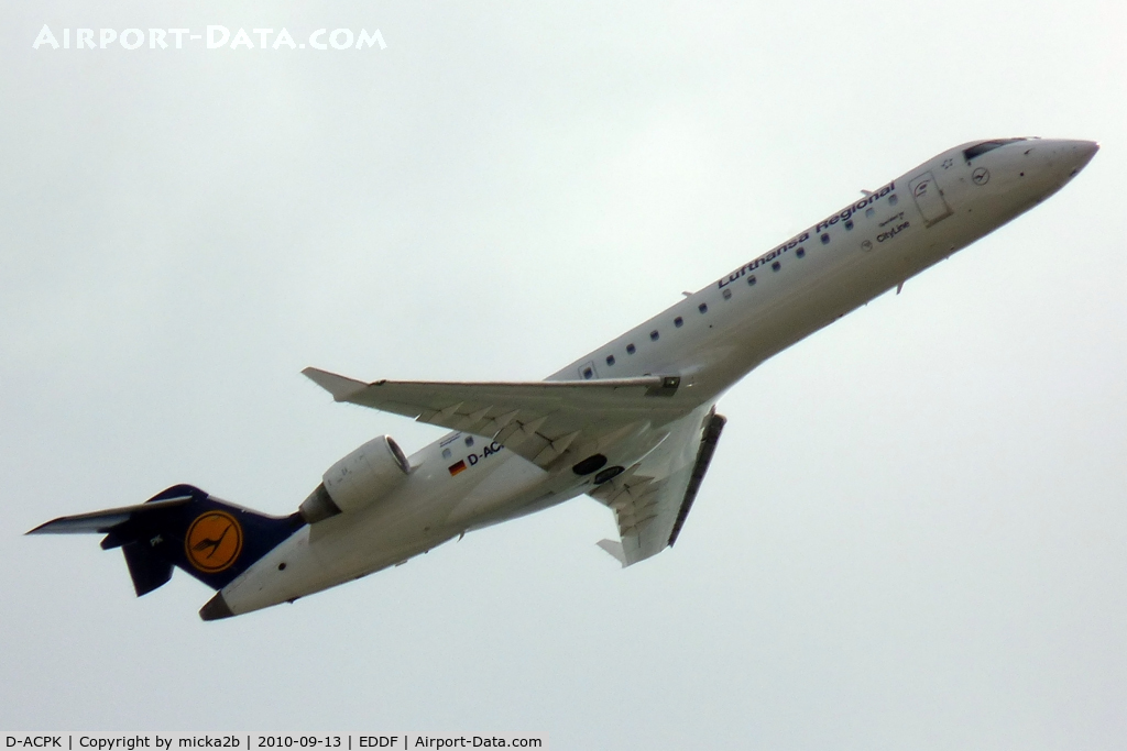 D-ACPK, 2002 Canadair CRJ-701ER (CL-600-2C10) Regional Jet C/N 10063, Take off