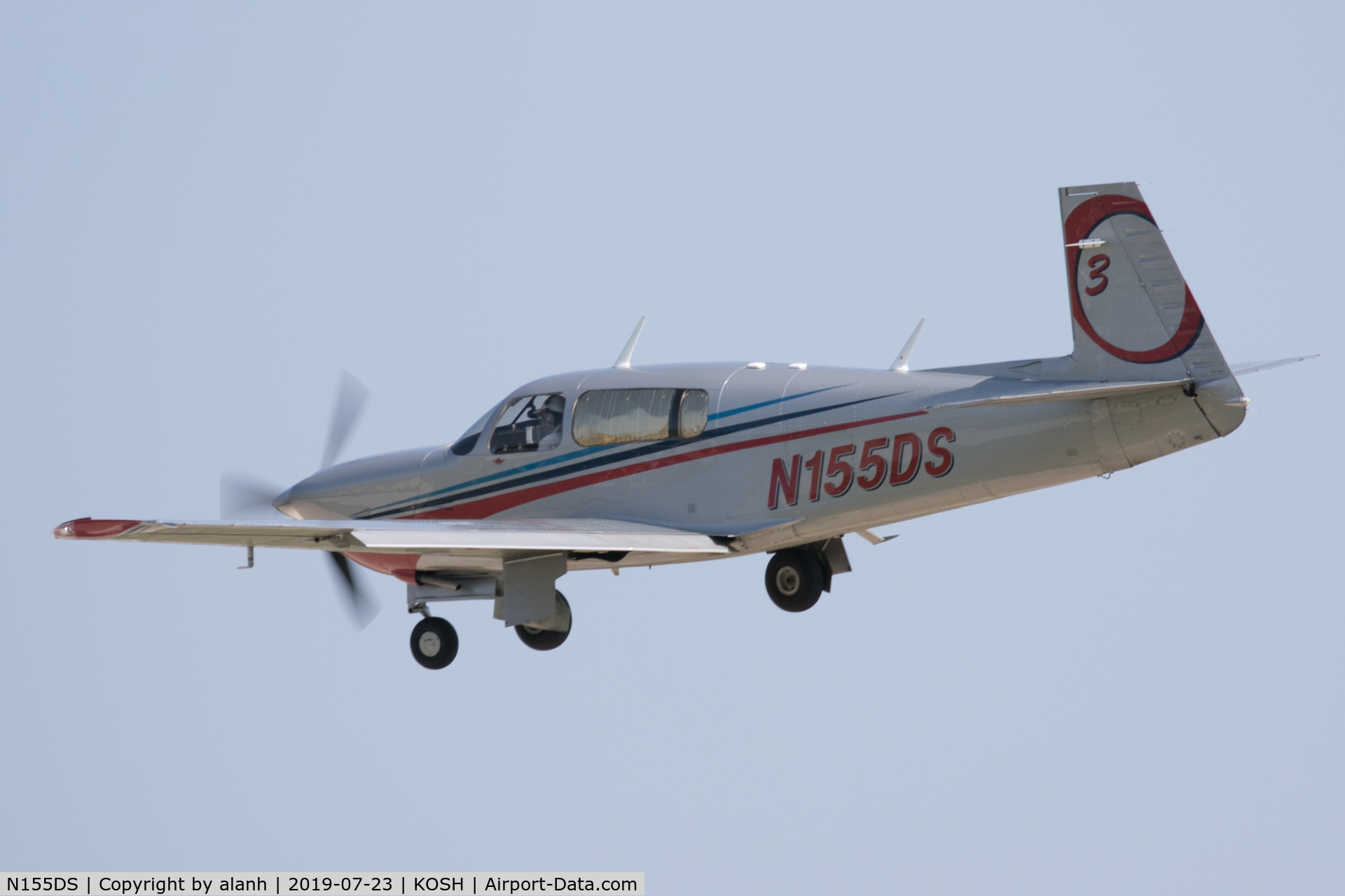 N155DS, 2006 Mooney M20R Ovation C/N 29-0444, Arriving at AirVenture 2019