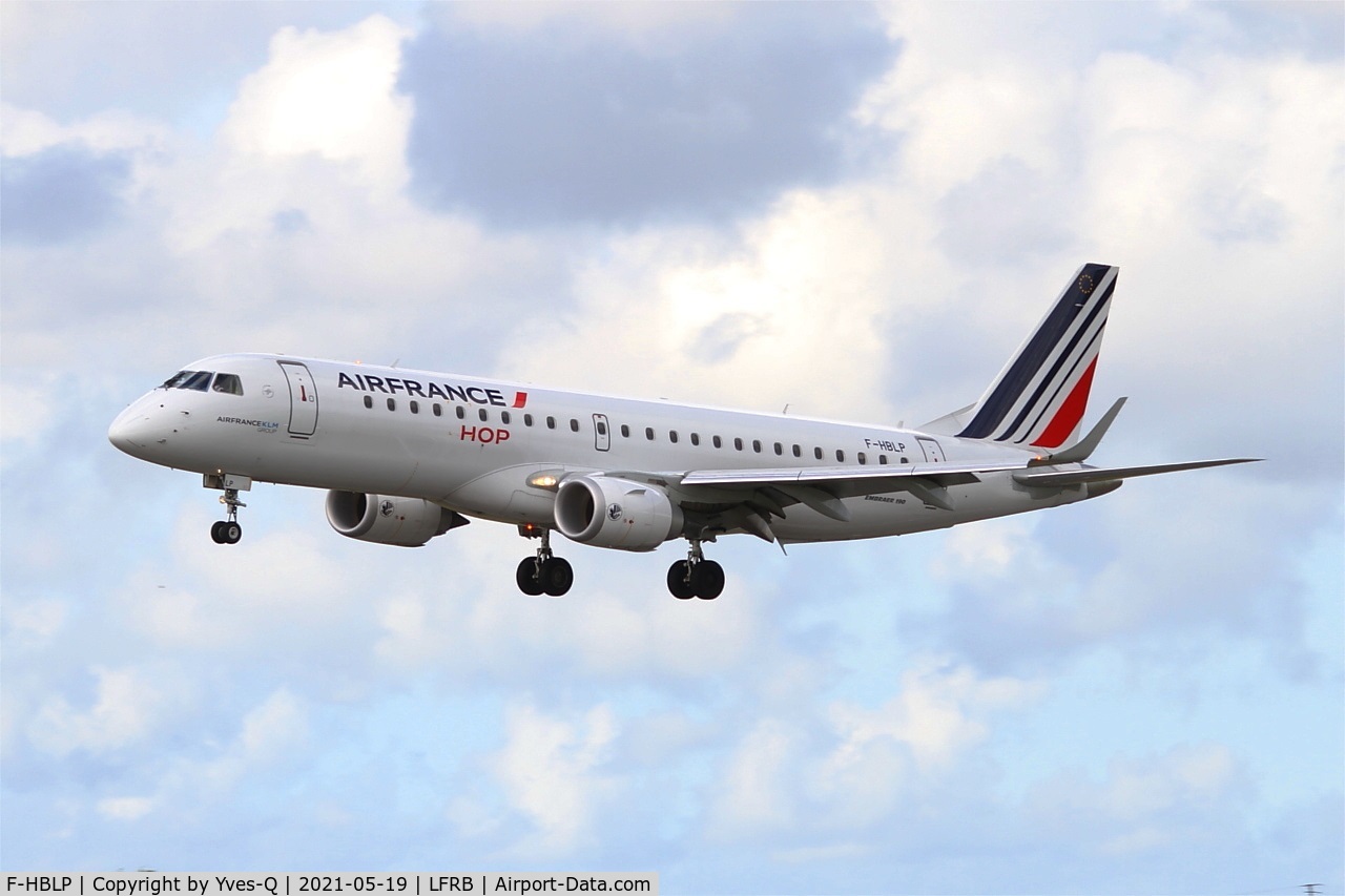 F-HBLP, 2019 Embraer 190 STD (ERJ-190-100) C/N 190-00771, Embraer 190 STD, On final rwy 25L, Brest-Bretagne airport (LFRB-BES)