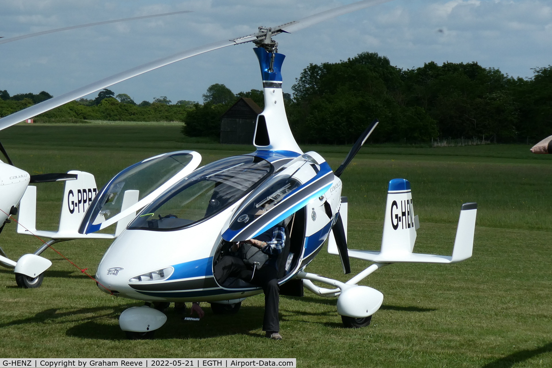 G-HENZ, 2018 AutoGyro Cavalon C/N RSUK/CVLN/028, Parked at Old Warden.