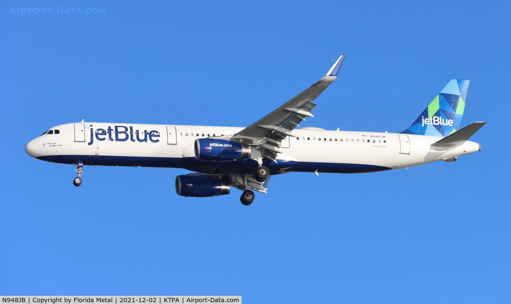 N948JB, 2015 Airbus A321-231 C/N 6560, TPA 2021