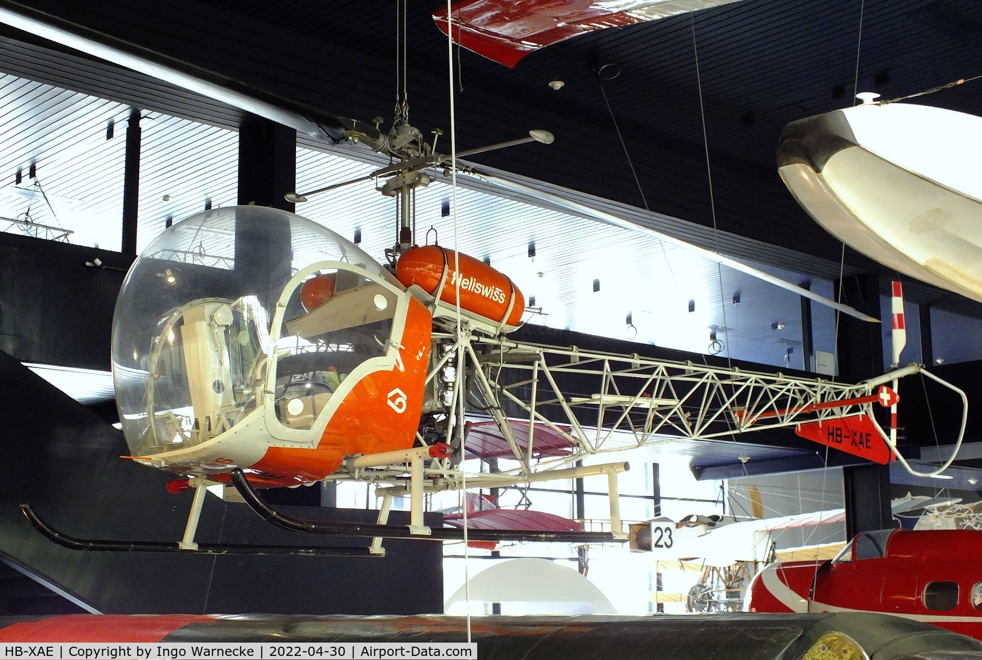 HB-XAE, 1953 Bell 47G-2 C/N 689, Bell 47G-2 at the Verkehrshaus der Schweiz, Luzern (Lucerne)