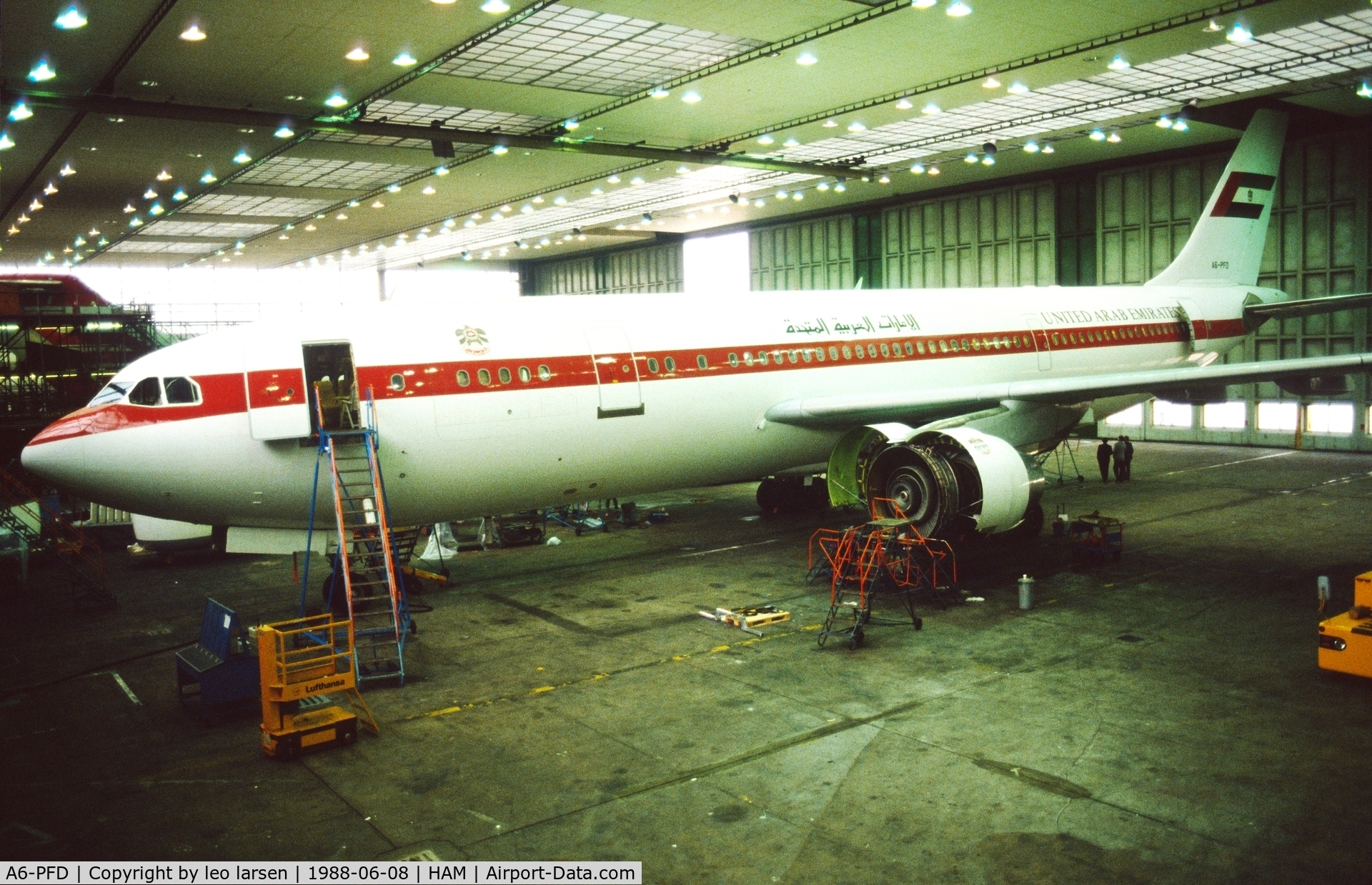 A6-PFD, 1985 Airbus A300C4-620 C/N 374, Hamburg Lufthansa 8.6.1988