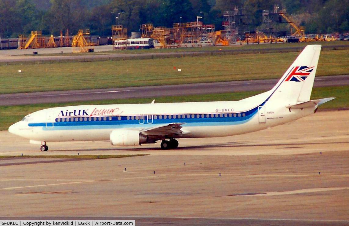 G-UKLC, 1990 Boeing 737-42C C/N 24231, At Gatwick circa 1989.