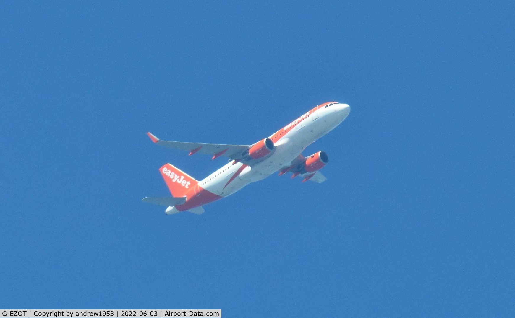 G-EZOT, 2015 Airbus A320-214 C/N 6680, G-EZOT over the Bristol Channel.