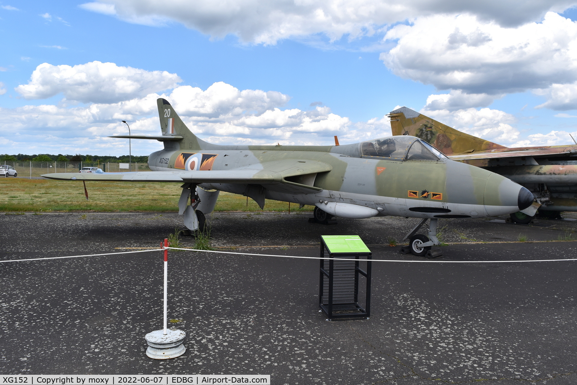 XG152, 1956 Hawker Hunter F.6 C/N S4/U/3385, Hawker Hunter F.6 at the Bundeswehr Museum of Military History – Berlin-Gatow Airfield.