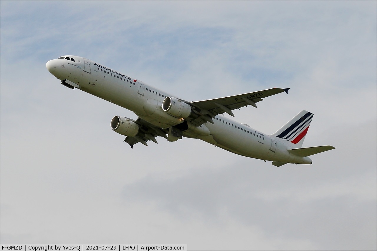 F-GMZD, 1995 Airbus A321-111 C/N 0529, Airbus A321-111, Take off rwy 24, Paris-Orly airport (LFPO-ORY)