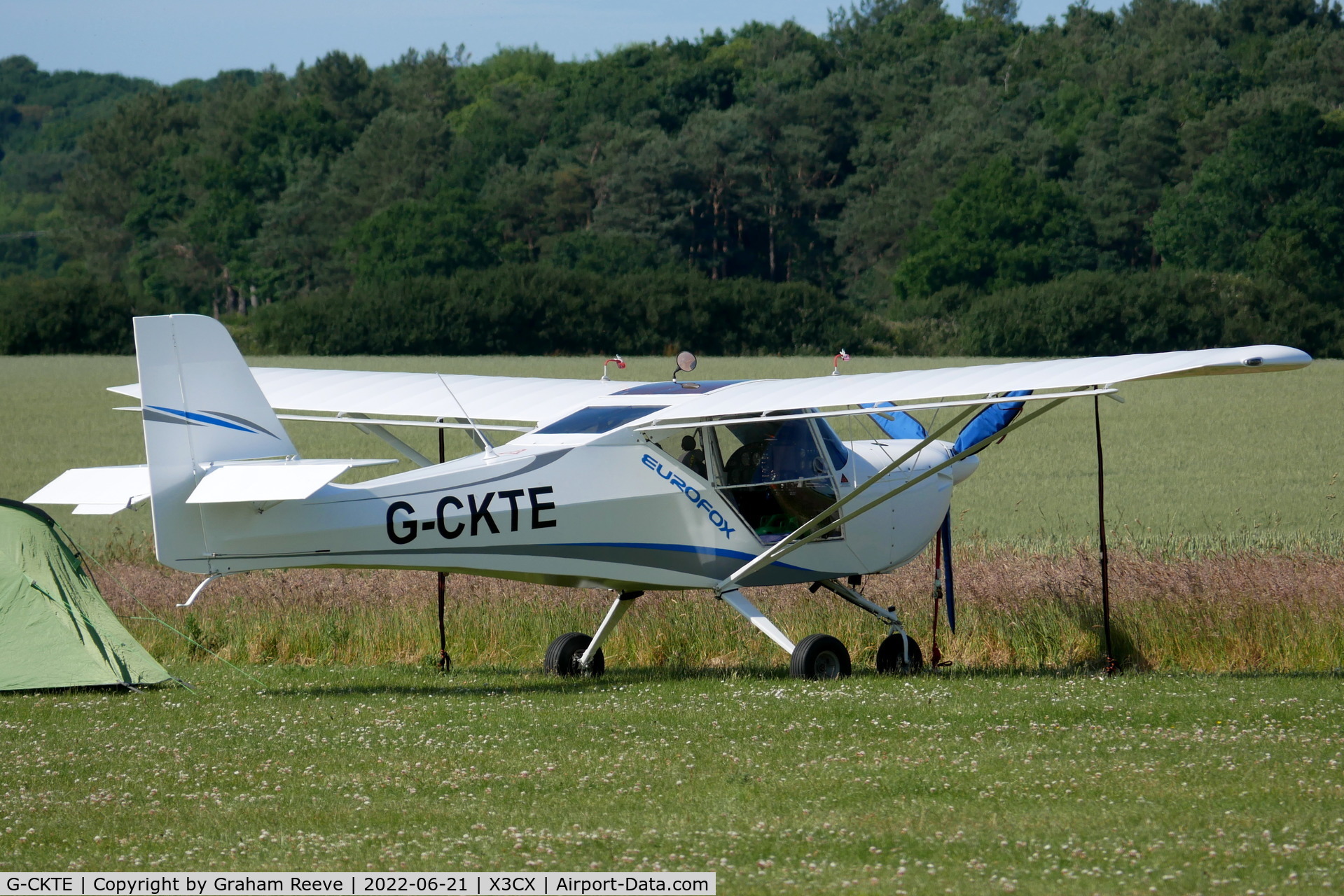 G-CKTE, 2018 Aeropro Eurofox 3K C/N 53317, Parked at Northrepps.
