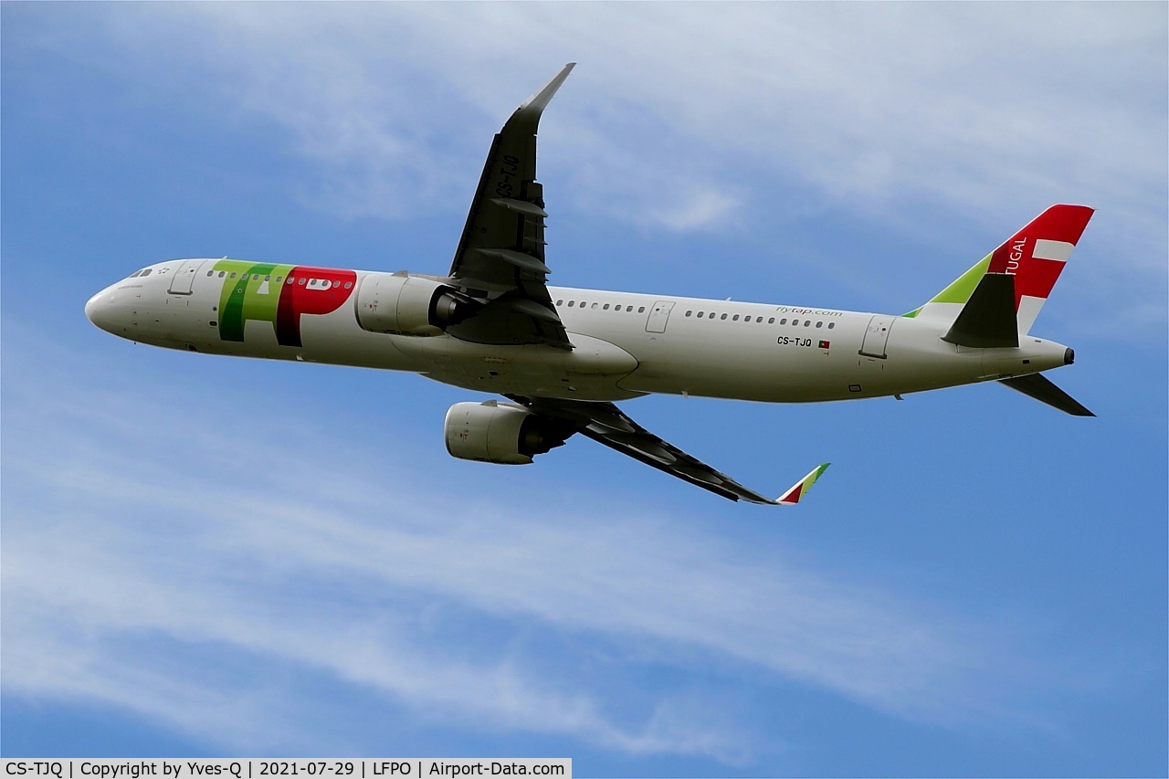 CS-TJQ, 2019 Airbus A321-251NX C/N 9308, Airbus A321-251NX, Climbing from rwy 24, Paris Orly airport (LFPO-ORY)